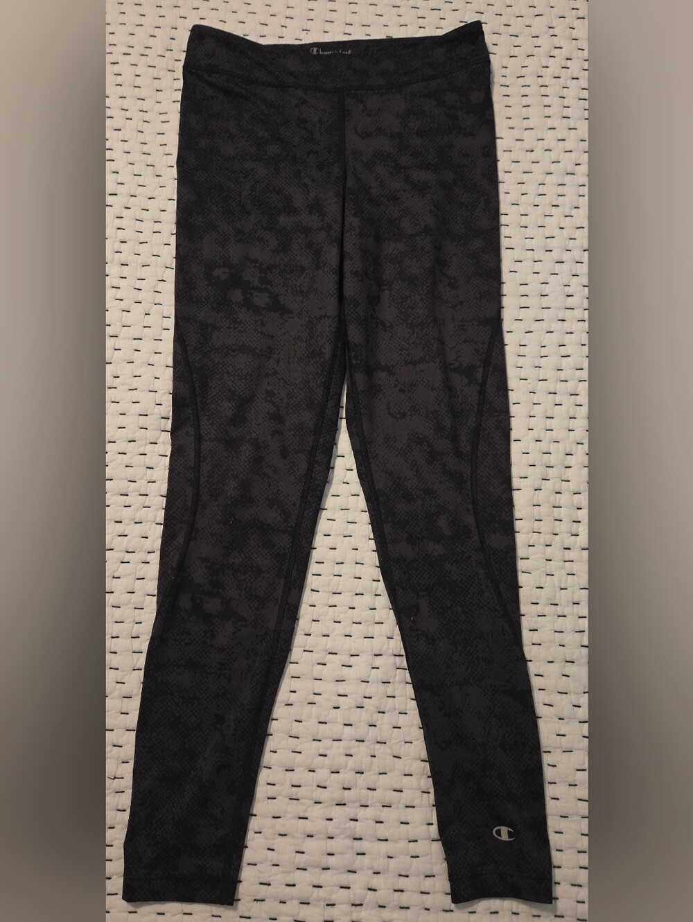 Champion Black Pattern Double Dry Leggings
